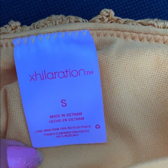 Women's Crochet Triangle Bikini Top-Marigold S - Picture 6 of 6